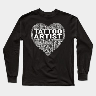 Tattoo Artist Heart Long Sleeve T-Shirt